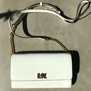Michael Kors White Leather Crossbody Purse